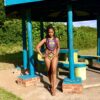 Orange & Blue Tribal: Maillot de Bain 1 Pièce
