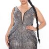 Black Star: Robe Crayon moulante Strass