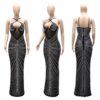 Black Diva: Robe de Soirée Strass et Transparence